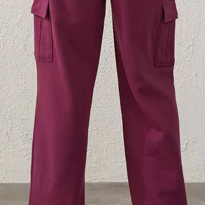 Hot Sale Elastic Waist 100% Cotton Waterproof Breathable Daily Stretch Loose Fit <b>Striped</b> Casual Straight Pants <b>Women's</b> - Product Image 2