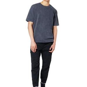 T-shirt ample délavé à l'acide de bonne qualité pour homme – T-shirts surdimensionnés personnalisés pour homme – T-shirt vintage délavé à l'acide pour homme - Product Image 5