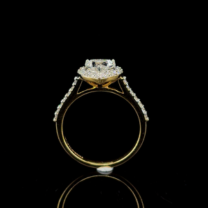 Bague de fiançailles, de mariage ou de promesse de luxe pour femme en or massif 14 carats avec diamant de laboratoire taille cœur certifié IGI – Cadeau d'anniversaire - Product Image 3