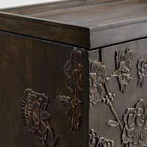 Meuble bar encastré vintage en teck avec casier à vin à 4 compartiments et rangement - Product Image 2