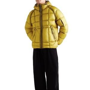 Chaqueta acolchada con capucha cortavientos de calle alta con cuello levantado de lona personalizada para hombres - Product Image 5