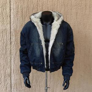 Chaqueta de Mezclilla con Capucha para Hombre, Informal, Gruesa, Cálida, de Invierno, de Secado Rápido - Product Image 6