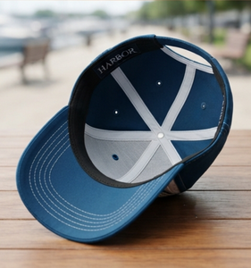Wholesale Plaid Embroidered Baseball Cap Blue White Design Unisex Casual 6-Panel Fitted <b>Hat</b> Spring <b>Summer</b> Style - Product Image 3