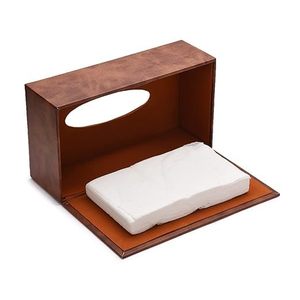 Boîte à mouchoirs rectangulaire en cuir faite à la main, distributeur de serviettes en papier, support pour salle de bain, maison, bureau et restaurant - Product Image 3