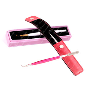 Pinzas de Acero Inoxidable para Extensión de Pestañas, con Mango de Espejo, Precisión, Antiestáticas, Duraderas, 12-14 cm, Embalaje Personalizado - Product Image 5