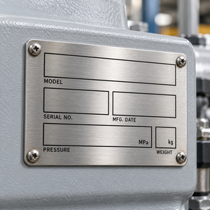 Etiqueta Metálica con Logotipo Personalizado, Placa de Identificación Industrial, Placa de Equipo Personalizada para Maquinaria, Fabricante OEM - Product Image 3
