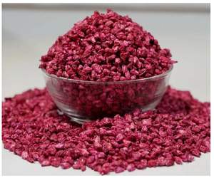 Semillas de granada congeladas (FD) envasadas al vacío, a granel, ligeras, crujientes, en rodajas y en cubos, snack naturalmente ácido para batidos, repostería y cereales. - Product Image 1