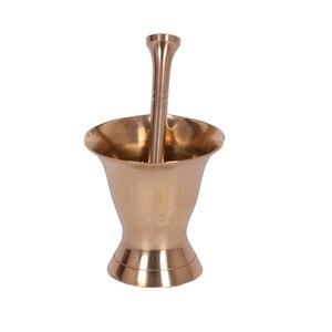 Ensemble pilon et mortier en laiton couleur or, design dernier cri, écologique, compatible lave-vaisselle, qualité supérieure, taille et logo personnalisables, fabriqué en Inde - Product Image 6