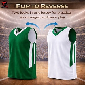 Camiseta de Baloncesto Reversible de Malla, Uniforme de Equipo de Secado Rápido, Cuello en V, Sin Mangas, para Adultos - Product Image 6