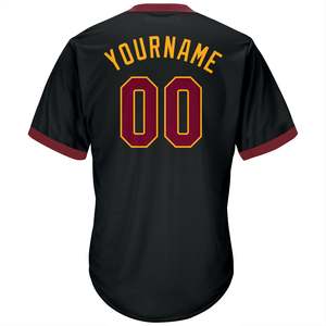 Maillot de baseball personnalisé sur mesure, uniforme d'équipe, nom et numéro du joueur personnalisés, col en V, manches courtes, OEM, marque privée - Product Image 3