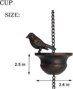 Best Selling Durable Iron Rainchain for Patio Roof Drainage and Decorative Outdoor <b>Garden</b> <b>Hanging</b> Ornament Solution - Product Image 2