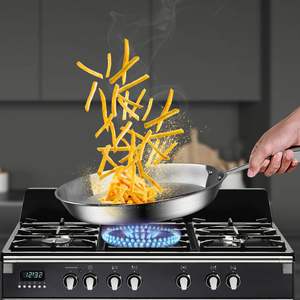 Top Grade 22cm Stainless Steel <b>Induction</b> Compatible Fry <b>Pan</b> Skillet - Product Image 4