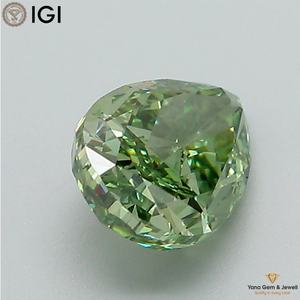 เพชรทรงลูกแพร์ ผลิตด้วยวิธี CVD สีเขียวสดใส ระดับความสะอาด VVS2 ได้รับการรับรองจาก IGI น้ำหนัก 1.50 กะรัต สำหรับตกแต่งแหวนดีไซเนอร์ - Product Image 4