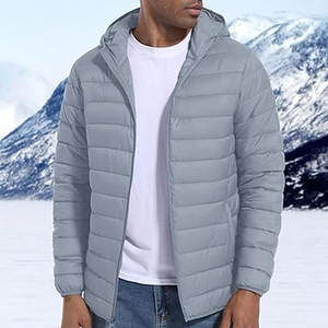 Veste d'hiver matelassée à capuche pour homme, coupe-vent, légère, avec design pliable, pour les voyages en plein air - Product Image 4