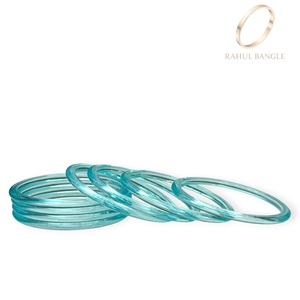 Ensemble de bracelets en acrylique bleu cachemire de la plus haute qualité avec un éclat cristallin, pour les mariages, prix de gros - Product Image 1