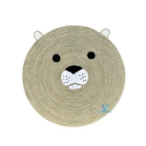 Best Selling Vietrustic <b>Rustic</b> Happy Smiley <b>Rug</b> Natural Seagrass Water Hyacinth Woven Handmade Striped Pattern Washable Baby - Product Image 6