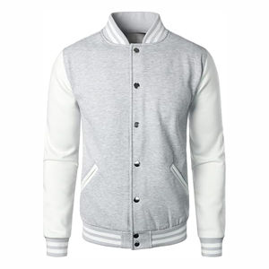 Veste de baseball en laine sur mesure avec col montant et logo frontal, veste d'hiver - Product Image 2
