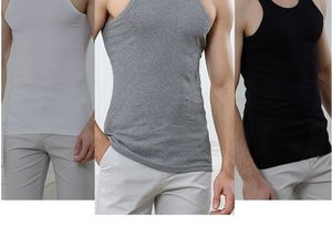 <b>Men</b> Gym Tank Top Breathable Lightweight <b>Sleeveless</b> Athletic Performance Shirt for Running Training Fitness Workout Wear - Product Image 5