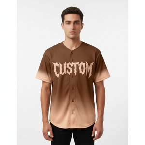 Adult <b>Baseball</b> Uniform Custom Printed Breathable Short Sleeve Jersey for Men 100% Polyester Sportswear - Product Image 1