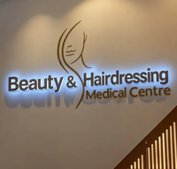 Enseignes de salon de beauté LED, panneau mural 3D, signalétique électronique, lettres en relief personnalisées, enseigne extérieure en métal, logo Signvia