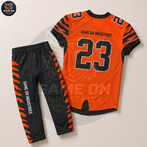 Ensemble d'uniformes de football américain personnalisés, maillot en mesh respirant, pantalon rembourré, vêtements de sport pour équipe, vêtements de performance pour entraînement et matchs - Product Image 5