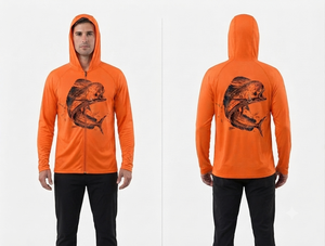 Custom Sublimation Fishing Wear <b>Hoodie</b> Long Sleeve Performance Fishing Shirt for Men Women <b>UV</b> <b>Protection</b> Quick Dry - Product Image 1