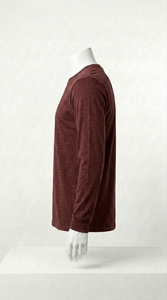 Camiseta de Manga Larga para Hombre, 100% Algodón, Tacto Suave, Cuello Redondo Clásico, Informal, Secado Rápido, Transpirable - Product Image 3