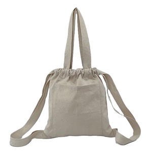Portable Handheld <b>Canvas</b> Drawstring Backpack Shoe <b>Bag</b> Medium Large Capacity Solid Color Storage <b>Tote</b> Handbag Dust <b>Bag</b> - Product Image 1