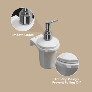 Distributeur de savon en céramique pour la maison et l'hôtel – Flacon de savon liquide, distributeur de lotion au design élégant - Product Image 5