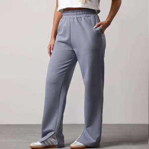 Ensemble de survêtement oversize pour femme, bleu brume, coupe décontractée, comprenant un sweat à capuche et un pantalon de jogging à jambe droite, 2 pièces, pour le quotidien et l'entraînement - Product Image 3