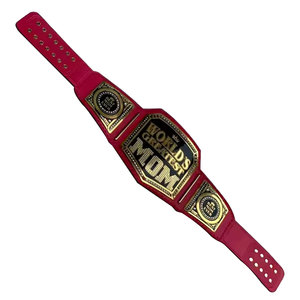 Ceinture de championnat personnalisée en cuir de vachette imperméable de 2 mm, couleur au choix, avec boucle en alliage 3D, taille adulte – Le cadeau idéal pour la meilleure maman du monde - Product Image 3