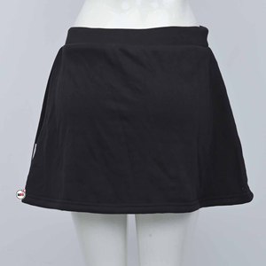Womens Black A-Line Sport Skirts With White Letter Print Elastic Waist Breathable Polyester <b>Mini</b> Skirt All Seasons Golf Skirts - Product Image 2