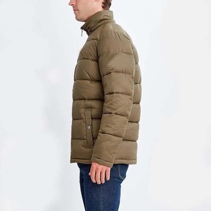 Custom Logo Men's Winter Puffer Jackets with <b>Waterproof</b> Hood Thick <b>Warm</b> 100% Nylon Front Canvas Fabric High Street Style - Product Image 4