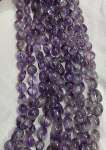 Cuentas de piedras preciosas de amatista natural Cuentas en forma de caída Cuentas perforadas hechas a mano para hacer joyas hechas a mano - Product Image 3