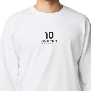 เสื้อสเวตเชิ้ตคอกลมผ้าฟลีซเนื้อปานกลาง สีขาว ผ้าคอตตอนผสมเนื้อนุ่ม ใส่ได้ทั้งชายและหญิง สำหรับงานพิมพ์ลายตามสั่งและขายส่ง - Product Image 4