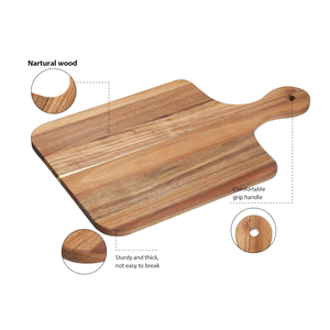 Ensemble de planches à découper en bois massif personnalisées, plateau de service décoratif en bois naturel pour cuisine, fabricant Vietnam - Product Image 3