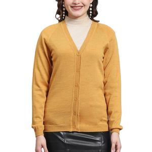 Cárdigan Casual Personalizado para Mujer, Cuello en V, Decoración con Botones, Mangas Largas, 100% Acrílico, Antiarrugas, Nuevo Diseño para Invierno - Product Image 1