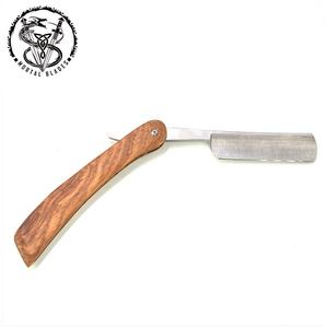 High Quality Wooden Handle Foldable Barber Straight <b>Shaving</b> Razor Stainless Steel Folding Barber Razors With Rose Wood Handle - Product Image 3