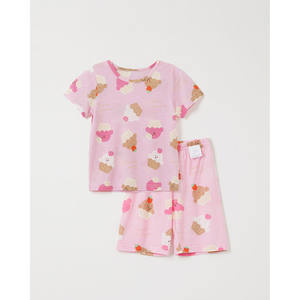 Pyjama coréen OZKIZ pour enfants, motif muffin, pour filles, 100% coton respirant, motif dessin animé - Product Image 1