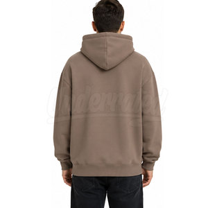 Thick 100% Cotton Solid <b>Oversized</b> <b>Hoodies</b> <b>Men</b> Drop Shoulder Loose Fit Pullover Urban Fashion Custom Artwork Wholesale Supplier - Product Image 3