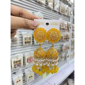 Pendientes de joyería fina cristiana de la India Étnico Egipto Joyería india para mujer Pendientes de tuerca Pendientes bohemios clásicos Jhumka - Product Image 1