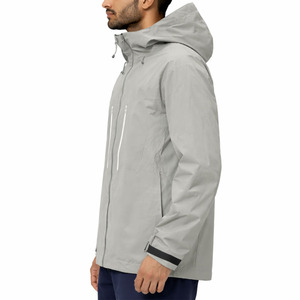 เสื้อแจ็คเก็ตกันฝนแบบมีฮู้ดสำหรับผู้ชาย กันลม สำหรับเดินป่ากลางแจ้ง ระบายอากาศได้ดี น้ำหนักเบา รับผลิตตามสั่ง (OEM) ขายส่งจำนวนมาก - Product Image 4