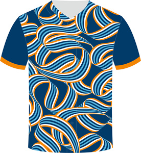Camiseta de Béisbol Unisex con Cuello en V, Manga Corta, Estampado Geométrico, Transferencia Térmica, Antibacteriana, Secado Rápido, Transpirable, 100% Poliéster - Product Image 2