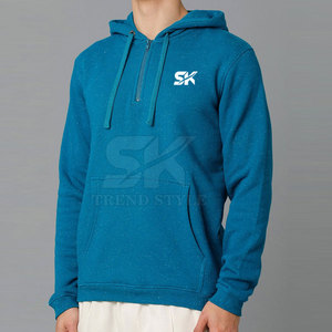 Nouvel arrivage : Sweat à capuche demi-zip uni pour homme, qualité supérieure, respirant, idéal pour l'hiver et les loisirs, pour adulte - Product Image 3