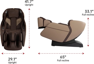 Chaise de massage chauffante intégrale moderne Shiatsu à gravité zéro avec fonction musicale en cuir PU pour le cou, le dos et les jambes – Offre spéciale - Product Image 2
