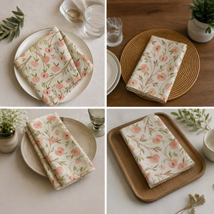 Ensemble de serviettes de table en coton de luxe, serviettes en tissu doux et réutilisables pour la maison, l'hôtel et la restauration - Product Image 4