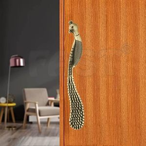 <b>Brass</b> Peacock Shape Cabinet Handle Traditional Design Durable Furniture <b>Knob</b> Entry Use - Product Image 5