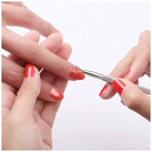 Empujadores de cutículas de acero inoxidable de doble punta para el cuidado personal de la belleza - Product Image 4