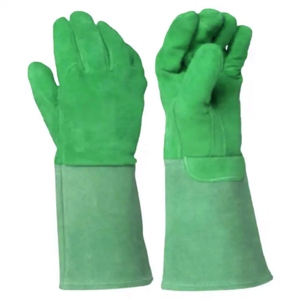 Gants de soudeur MIG en cuir de vachette pleine fleur de haute qualité, double paume renforcée, gants de sécurité industriels, gants de soudage à l'arc - Product Image 3