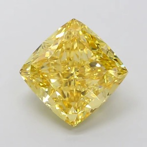 Diamante Cultivado en Laboratorio de Corte Cojín, Color Amarillo Intenso, Certificado IGI, 5.01 CT, para Anillo, Colgante o Joyería - Product Image 1
